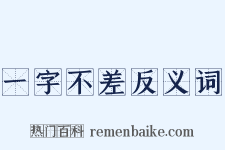 一字不差反义词是什么意思的图片